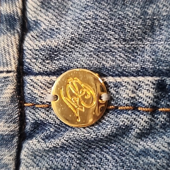 4G By Gizia denim vest with gold accent size 10 - Picture 5 of 5